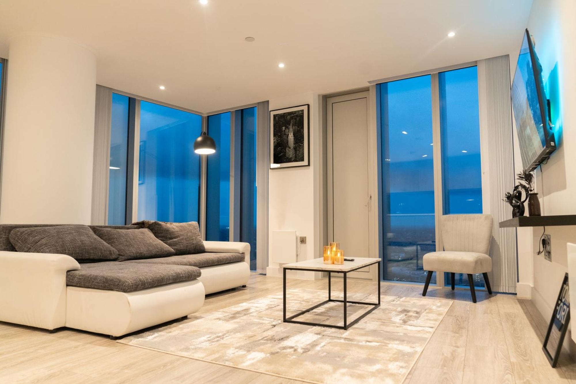 Luxury 2 Bed Penthouse With Stunning Views In Manchester City Centre Экстерьер фото